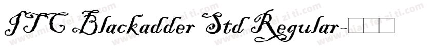 ITC Blackadder Std Regular字体转换